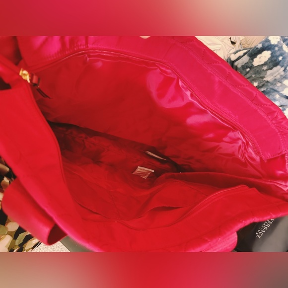 Victoria\'s Secret Bold Red Quilted Tote